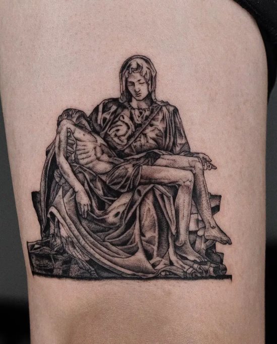 tattoo estatua romana 17