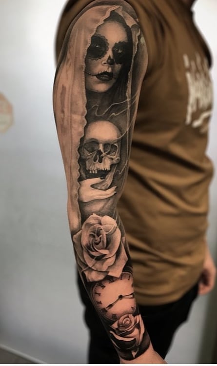 tatuaje brazo completo para hombre 03