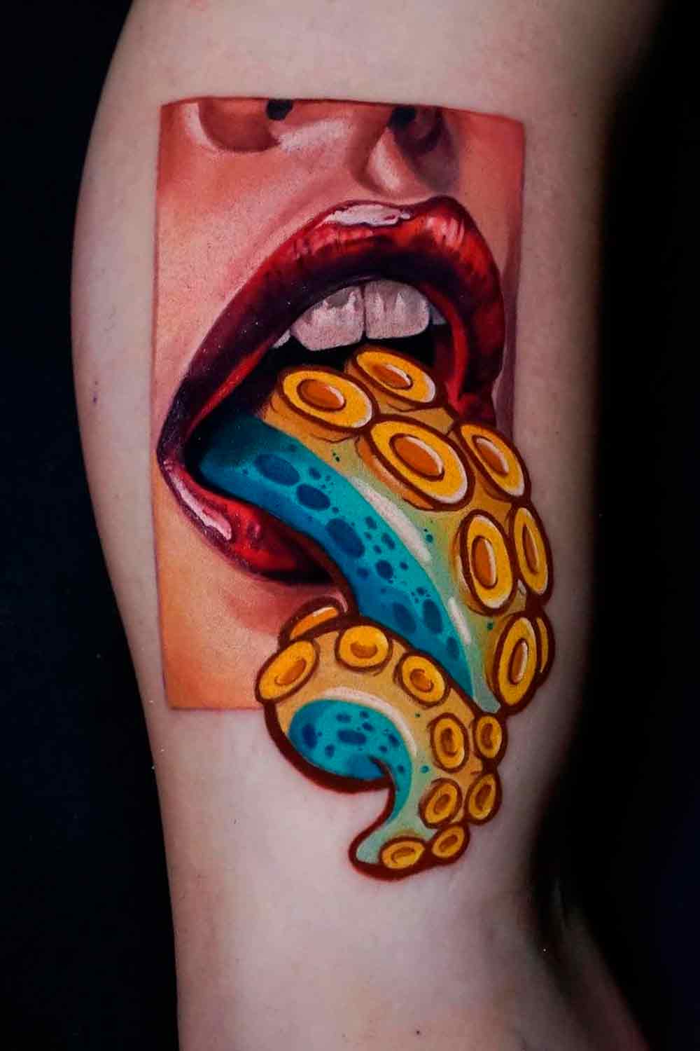 tatuaje colorido para mujer 03