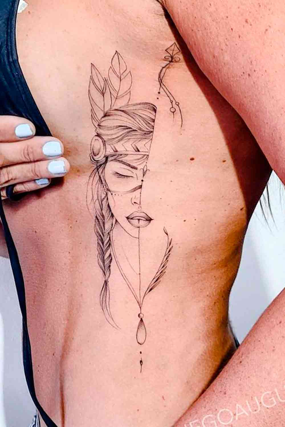 tatuaje costado para mujer 29