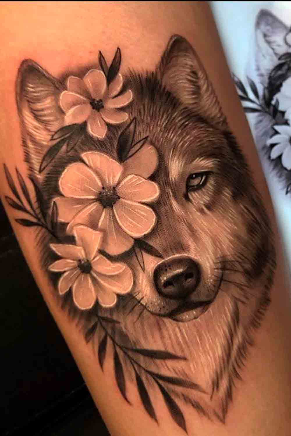 tatuaje de lobo para hombre 16