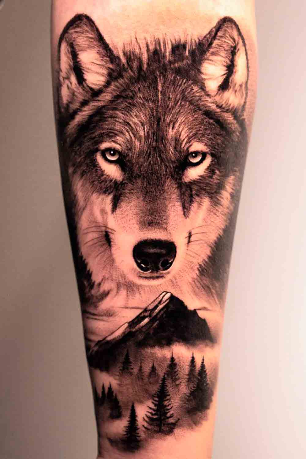 tatuaje de lobo para hombre 20