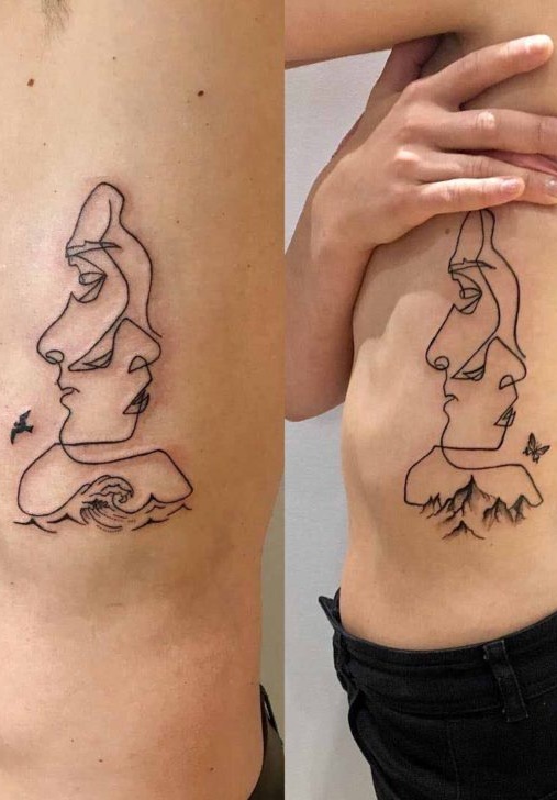 tatuaje de pareja para mujer 17
