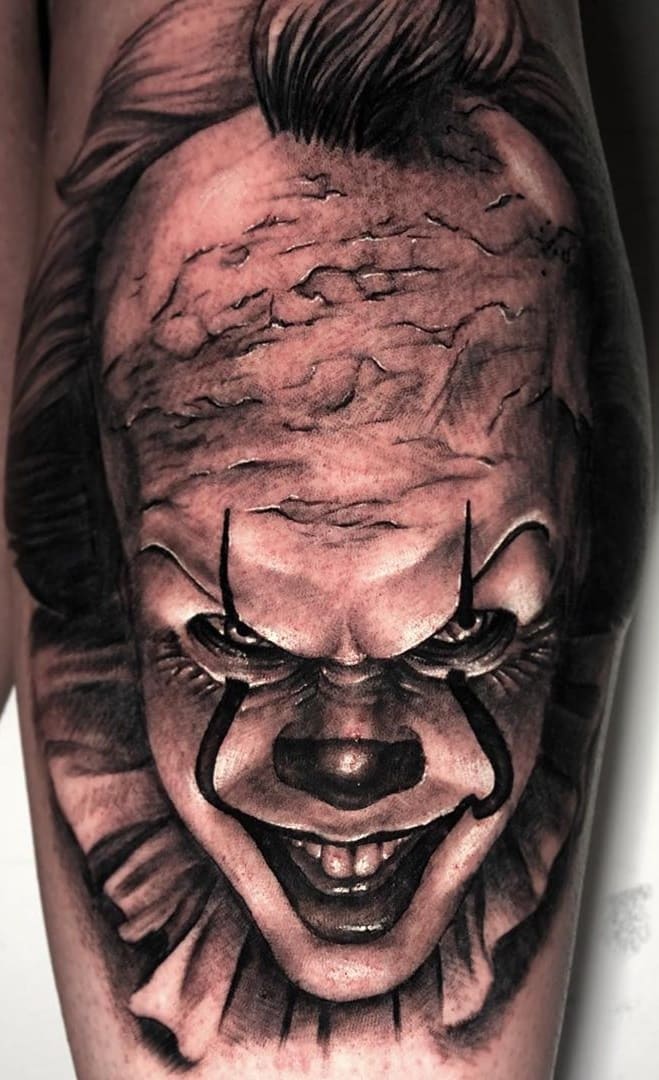 tatuaje de payaso para hombre 11