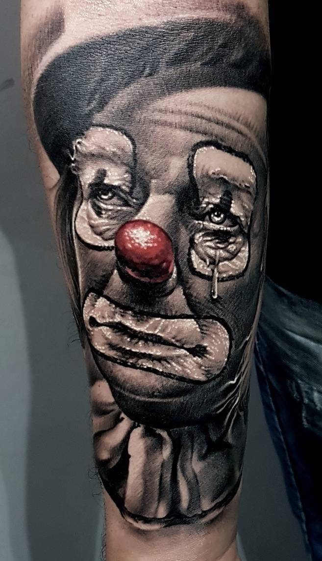 tatuaje de payaso para hombre 16