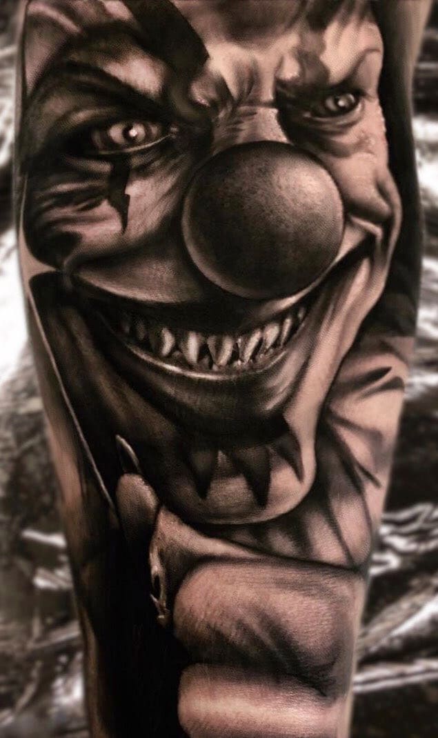 tatuaje de payaso para hombre 19