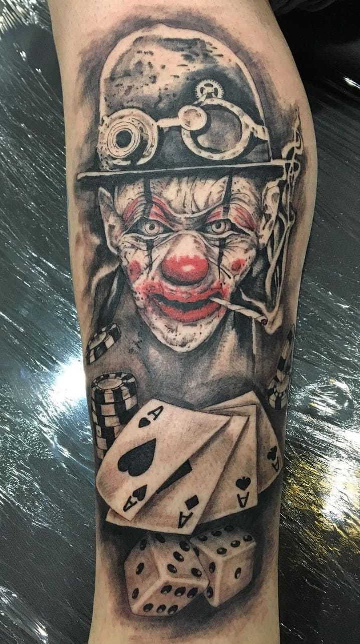 tatuaje de payaso para hombre 20