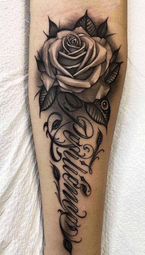 tatuaje de rosa para mujer 04