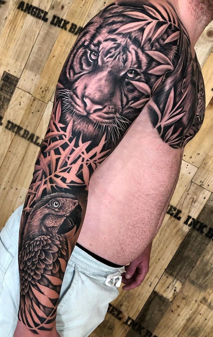tatuaje de tigre para hombre 14