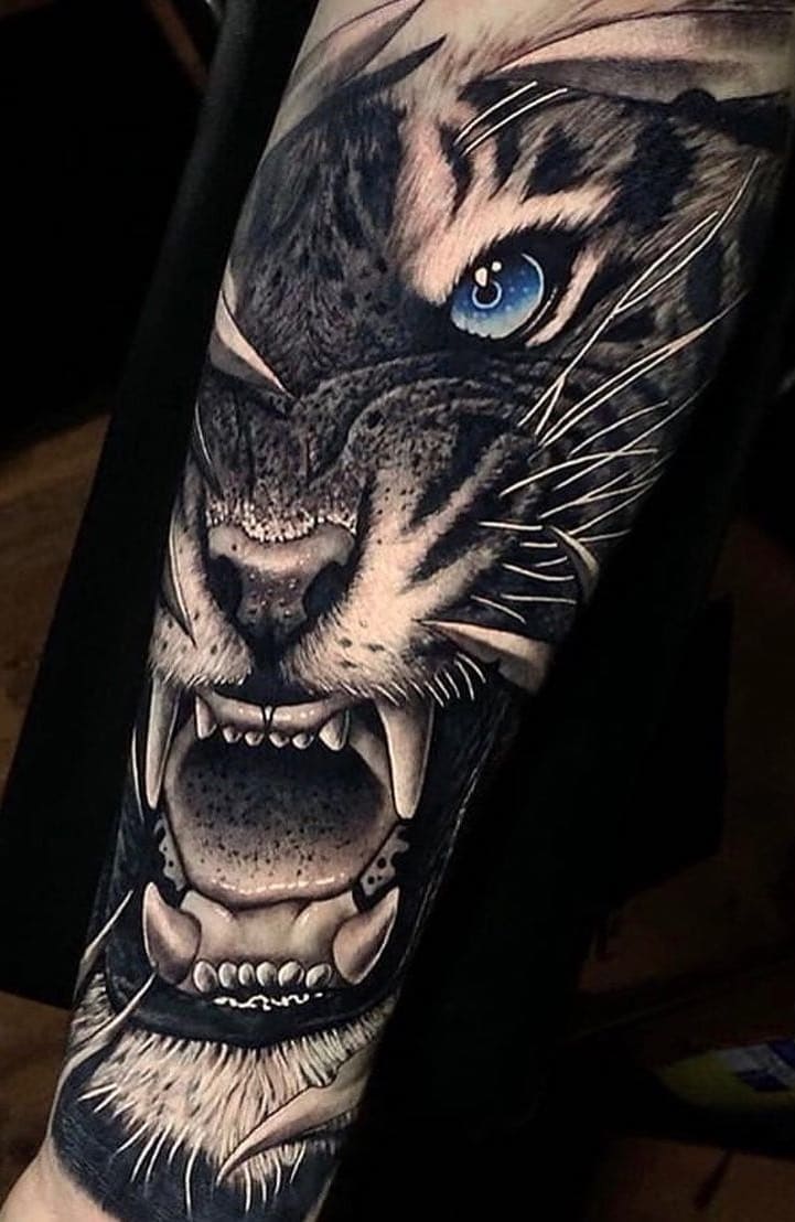 tatuaje de tigre para hombre 16