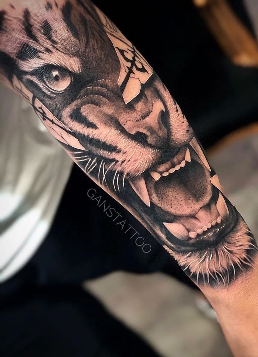 tatuaje de tigre para hombre 22