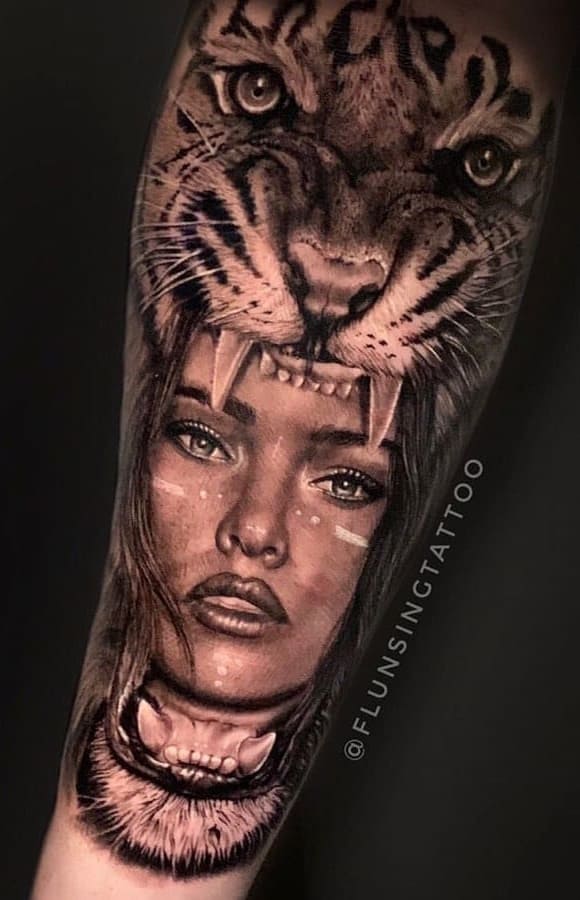 tatuaje de tigre para hombre 24