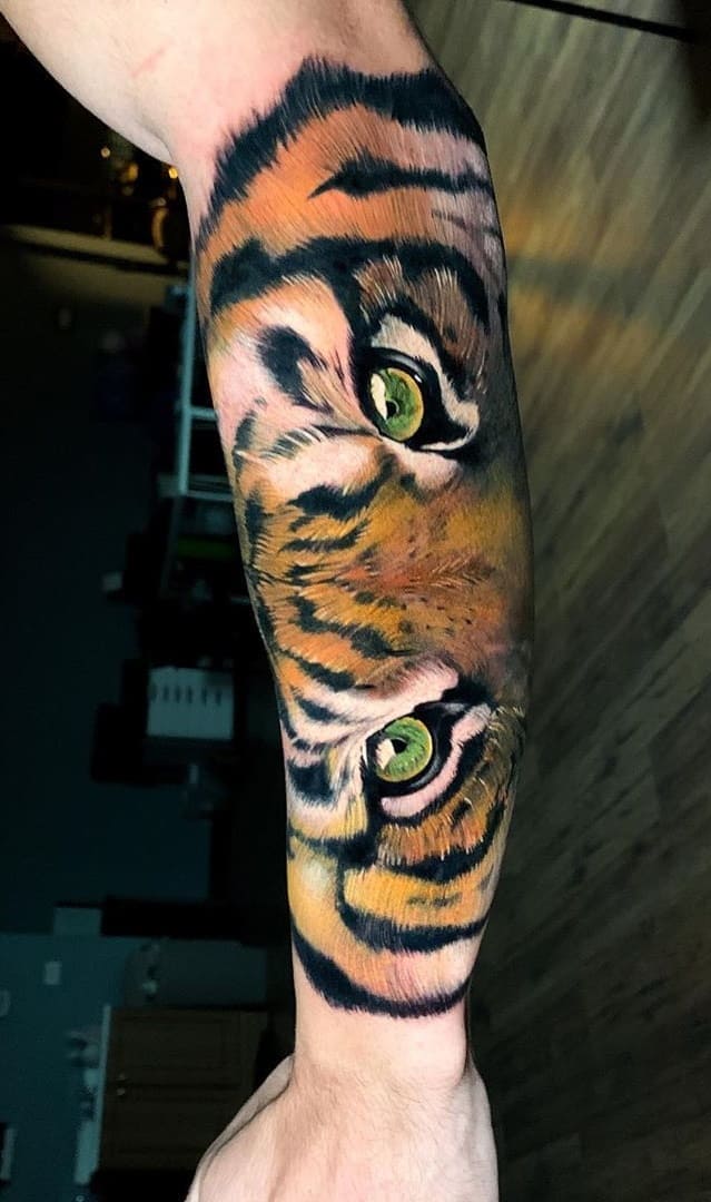tatuaje de tigre para hombre 28