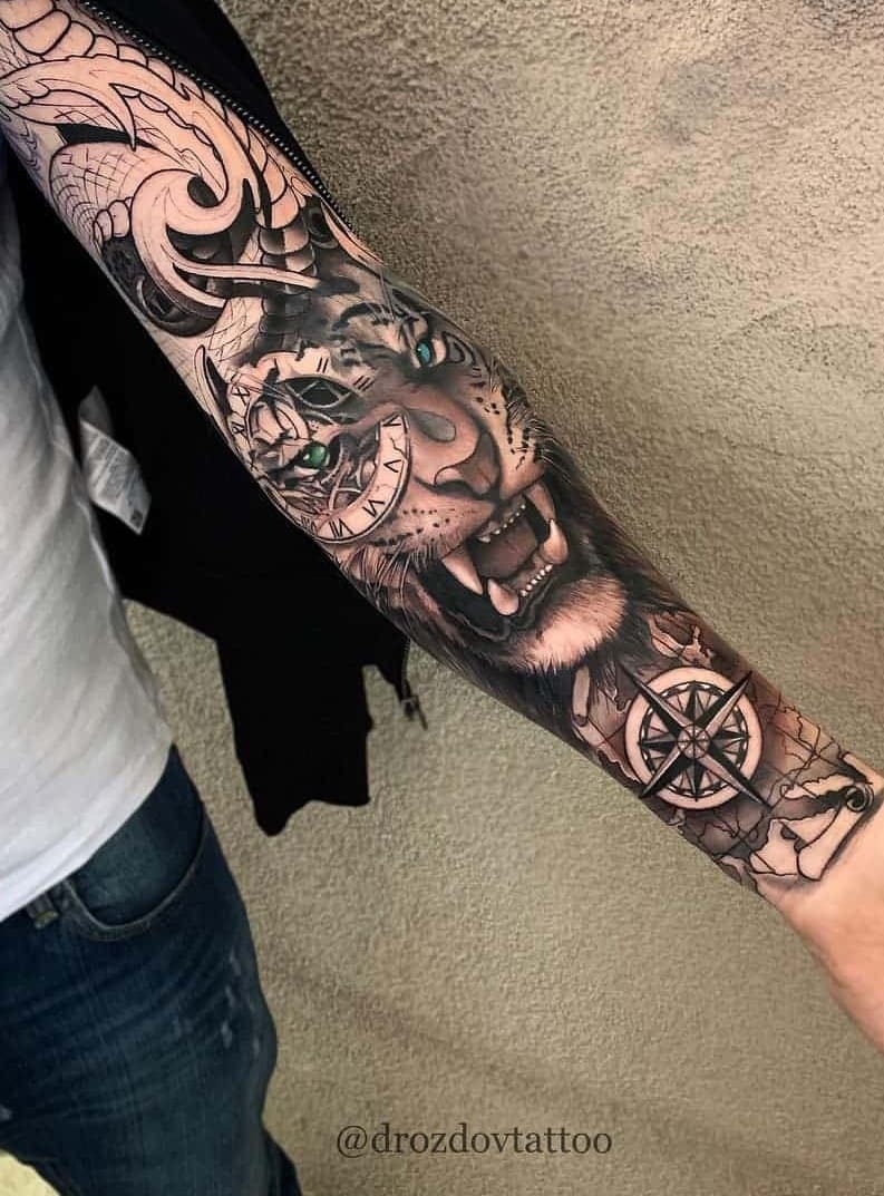 tatuaje de tigre para hombre 38