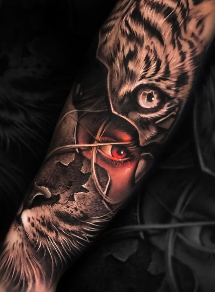 tatuaje de tigre para hombre 39