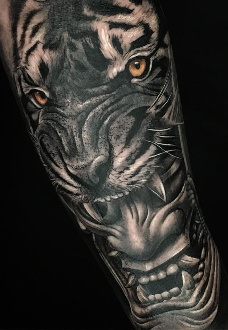 tatuaje de tigre para hombre 40