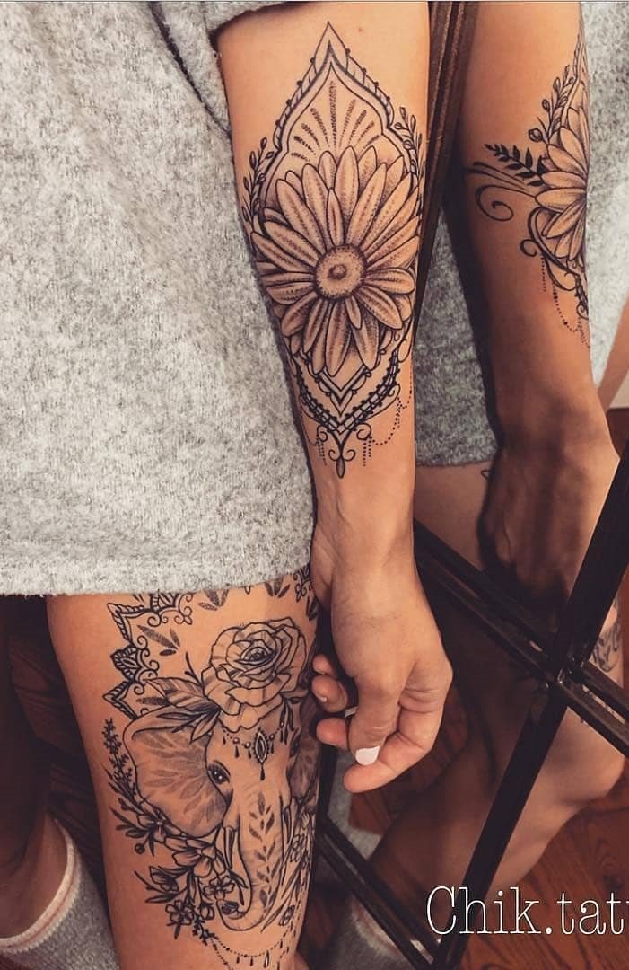 tatuaje en el brazo para mujer 85