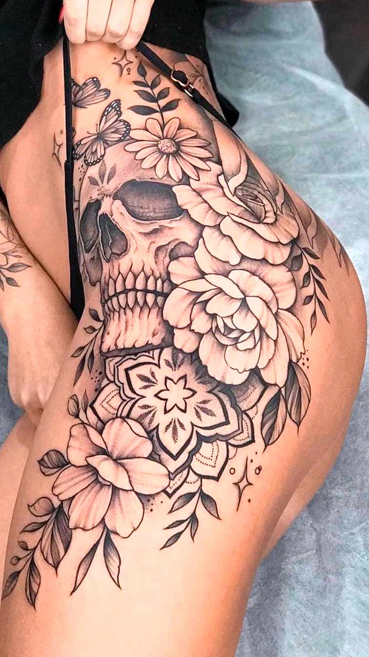 tatuaje en la pierna de mujer 02