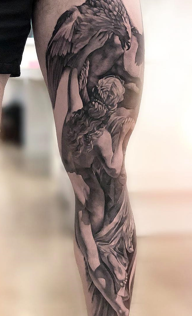 tatuaje en la pierna para hombre 25