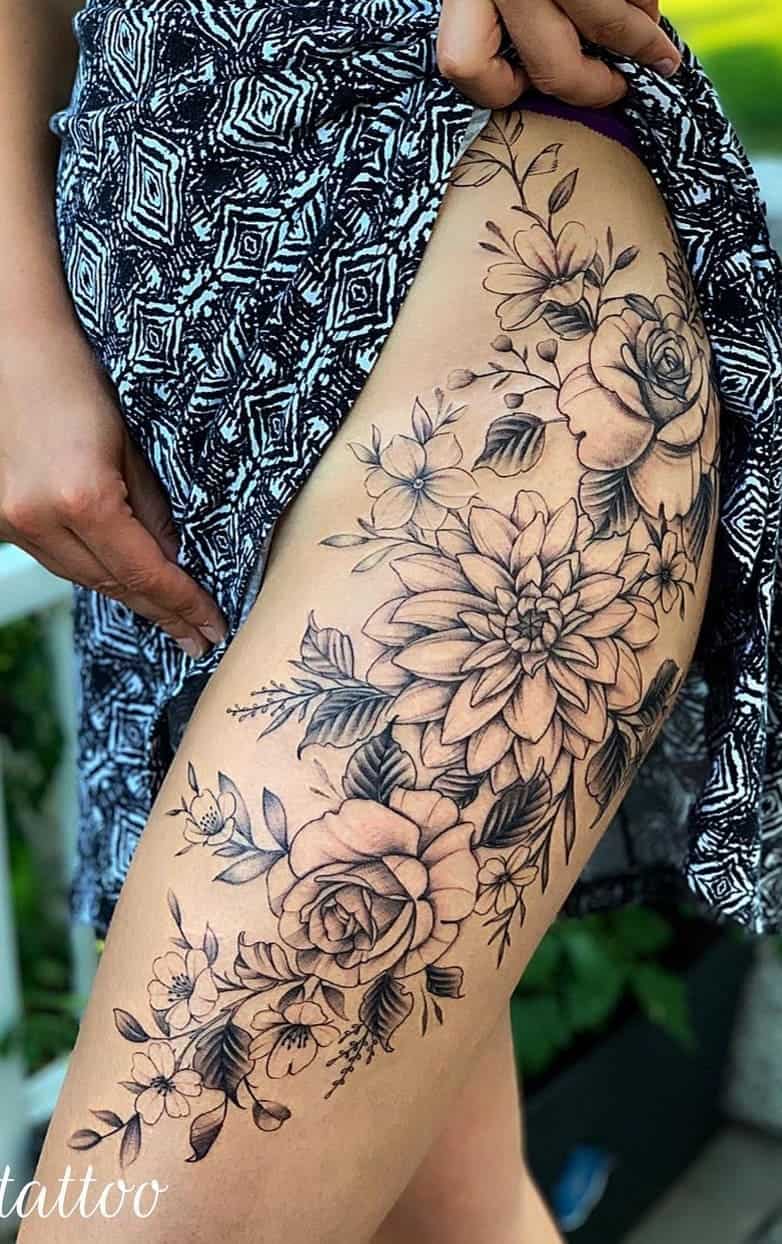 tatuaje en la pierna para mujer 09