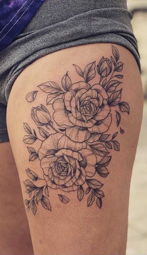 tatuaje en la pierna para mujer 22