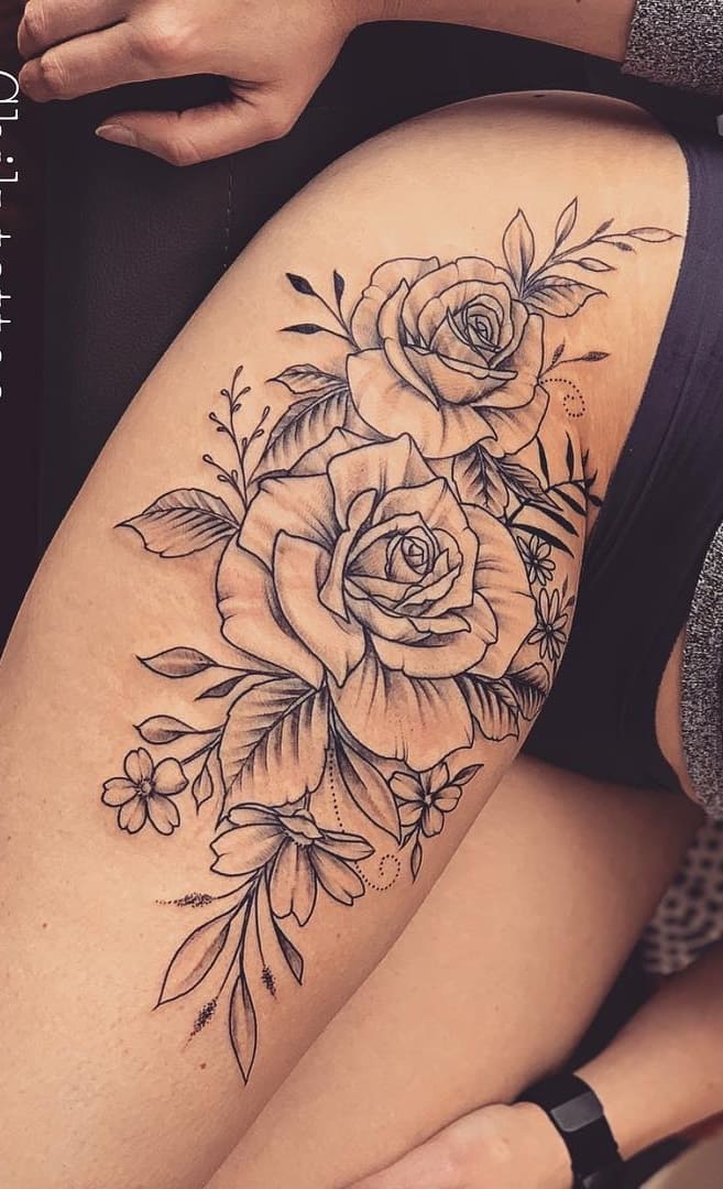 tatuaje en la pierna para mujer 31