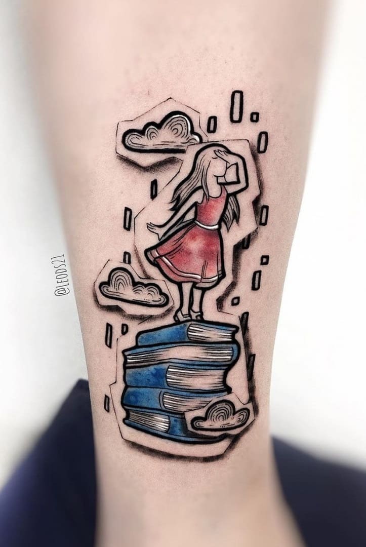 tatuaje libros para mujer 03
