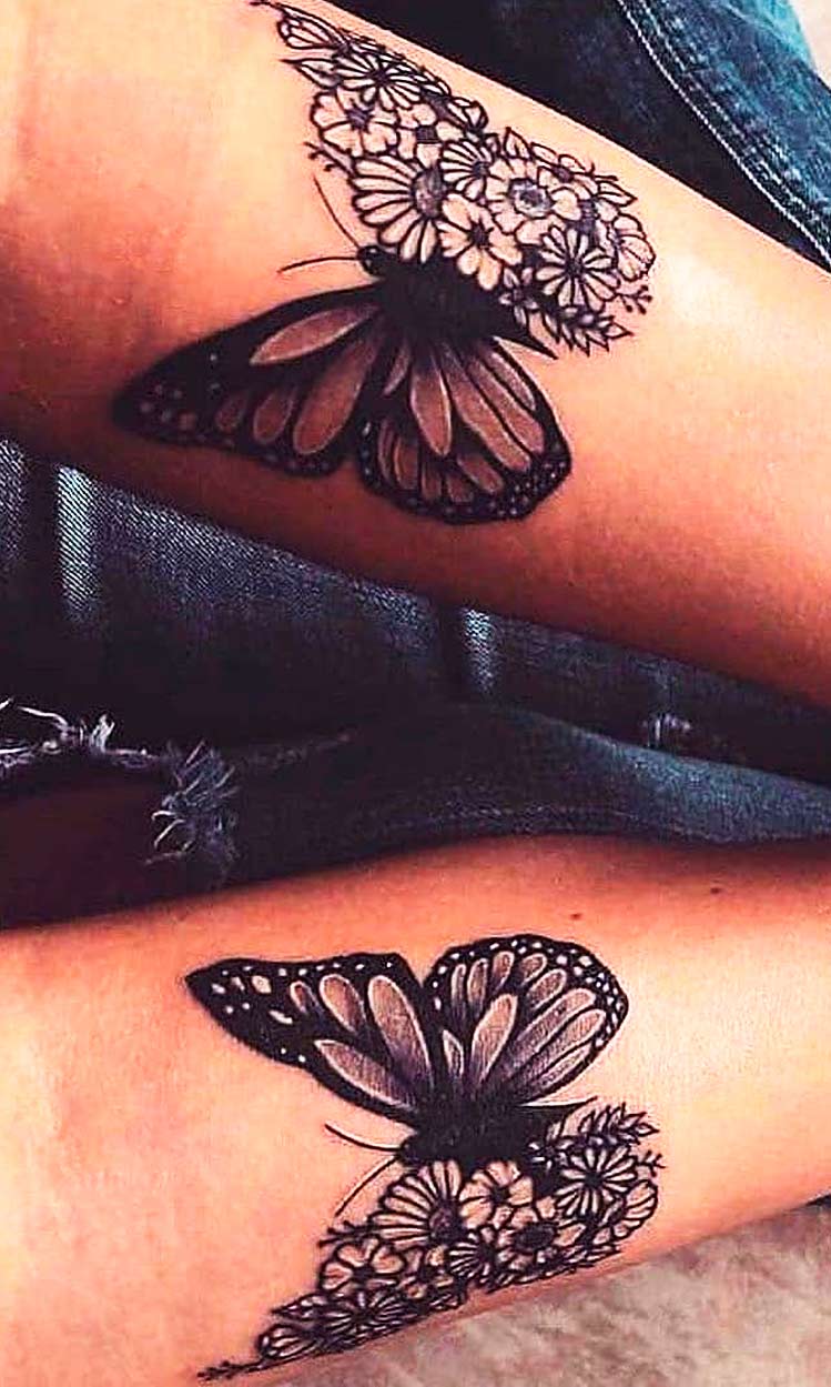 tatuaje mariposas de mujer 14