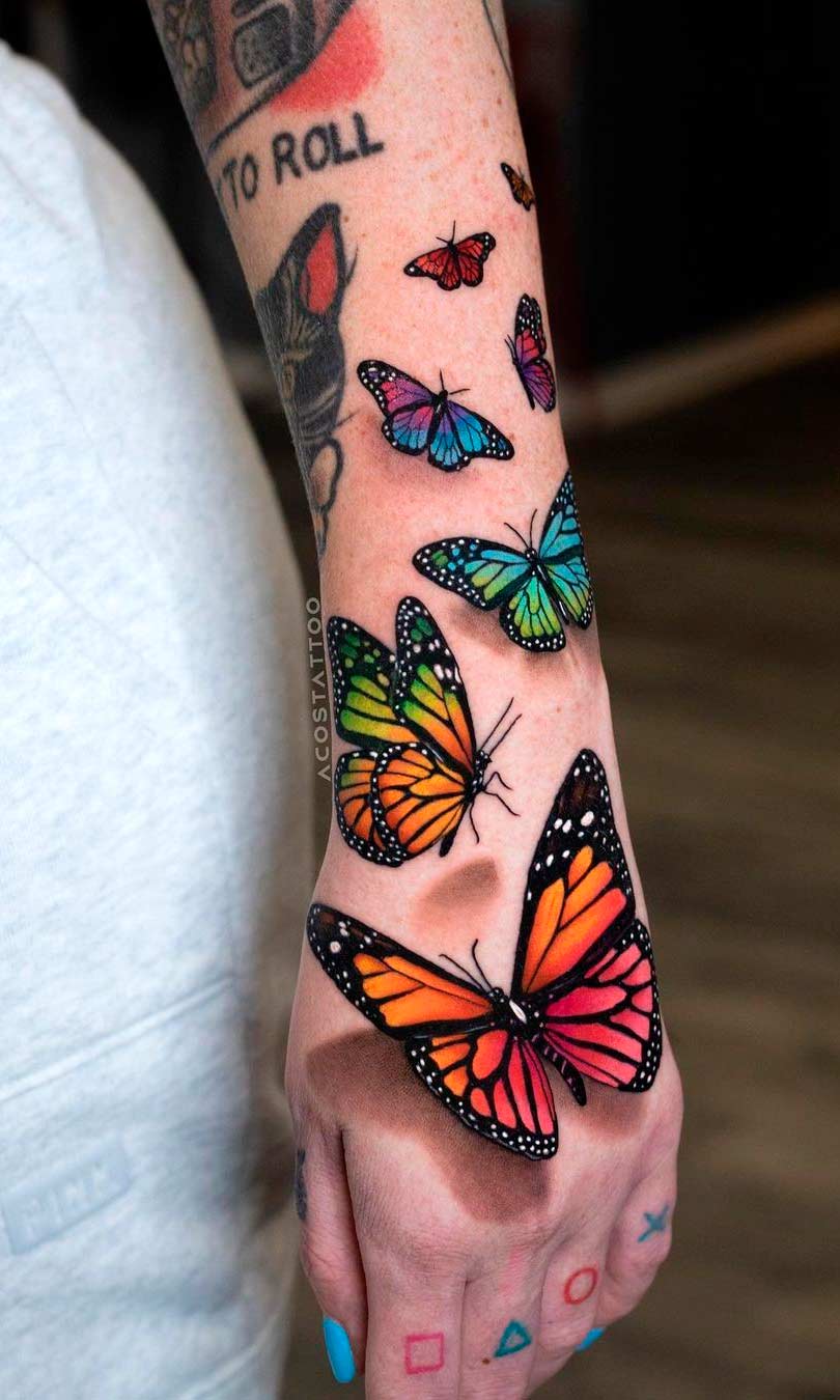 tatuaje mariposas de mujer 15