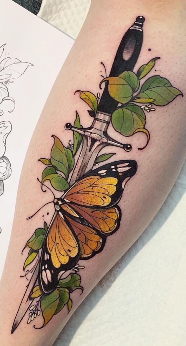 tatuaje mariposas de mujer 19