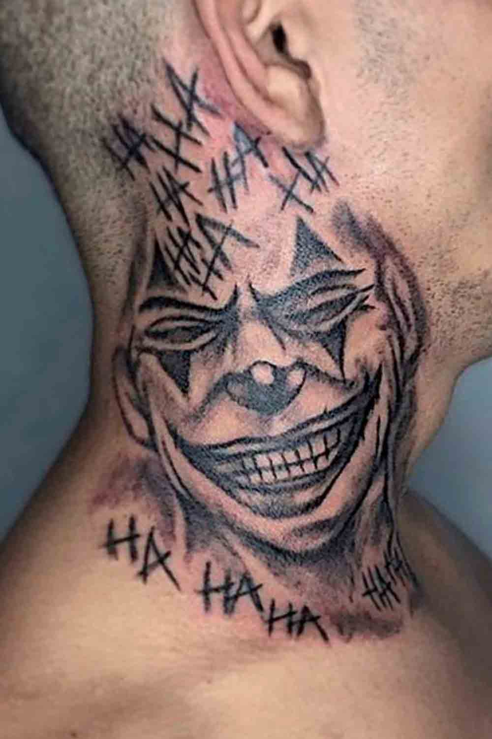 tatuaje masculino de payaso 100