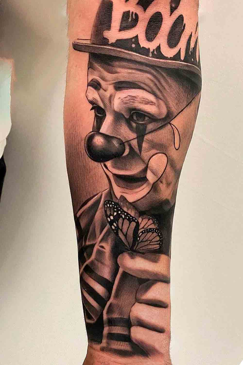 tatuaje masculino de payaso 94