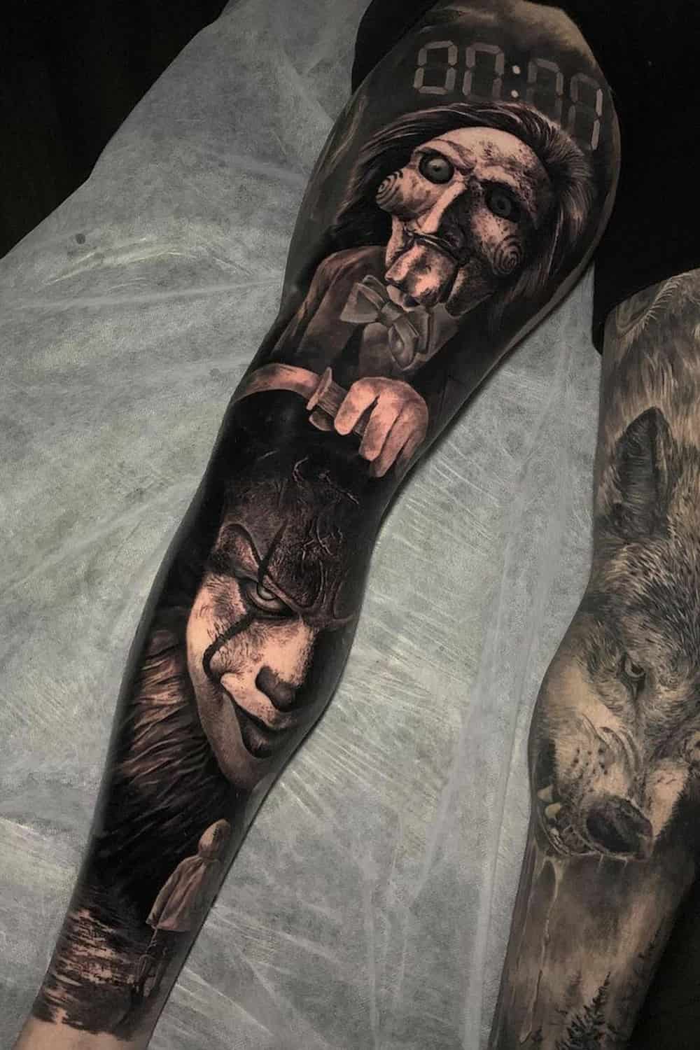 tatuaje masculino de payaso 98