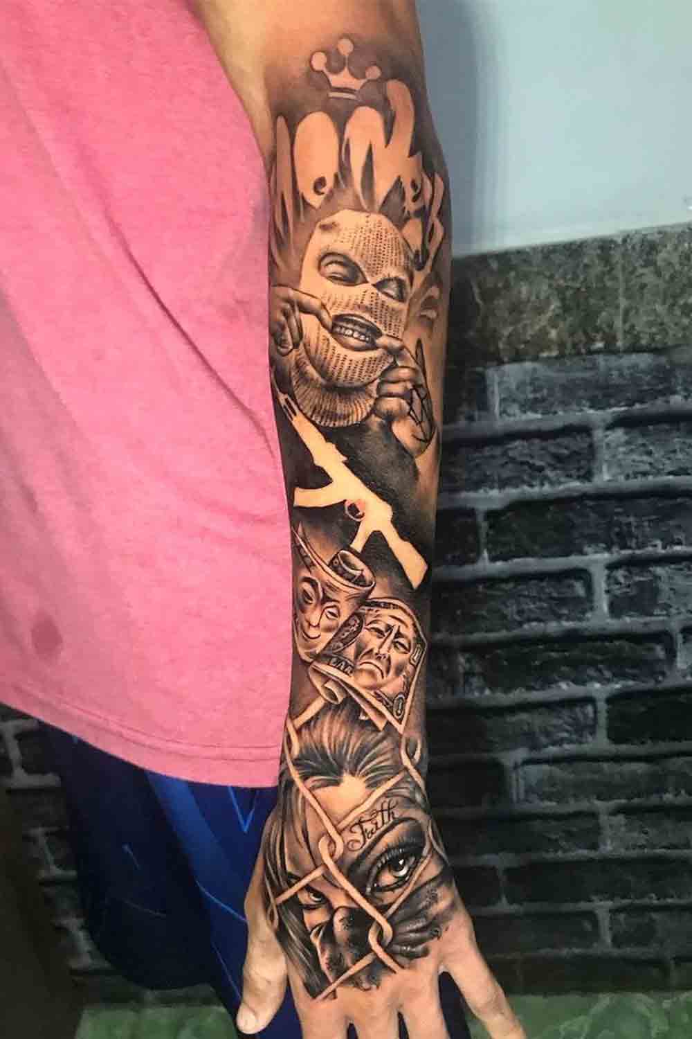 tatuaje masculino en el antebrazo 51