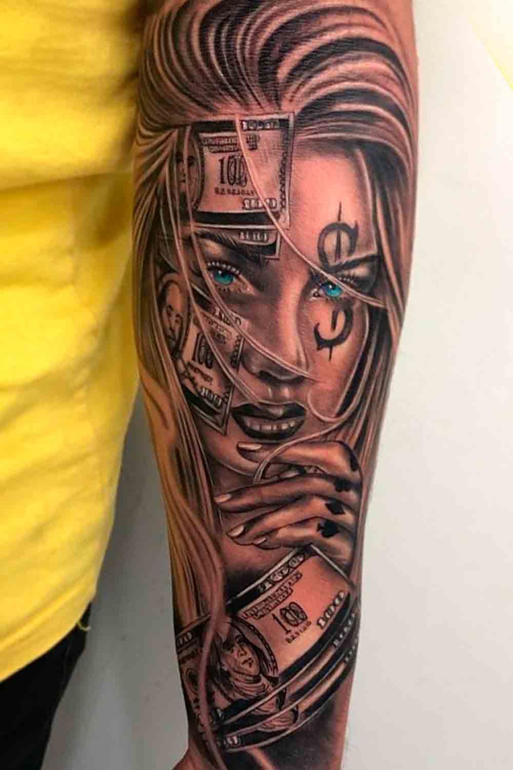 tatuaje masculino en el antebrazo 90