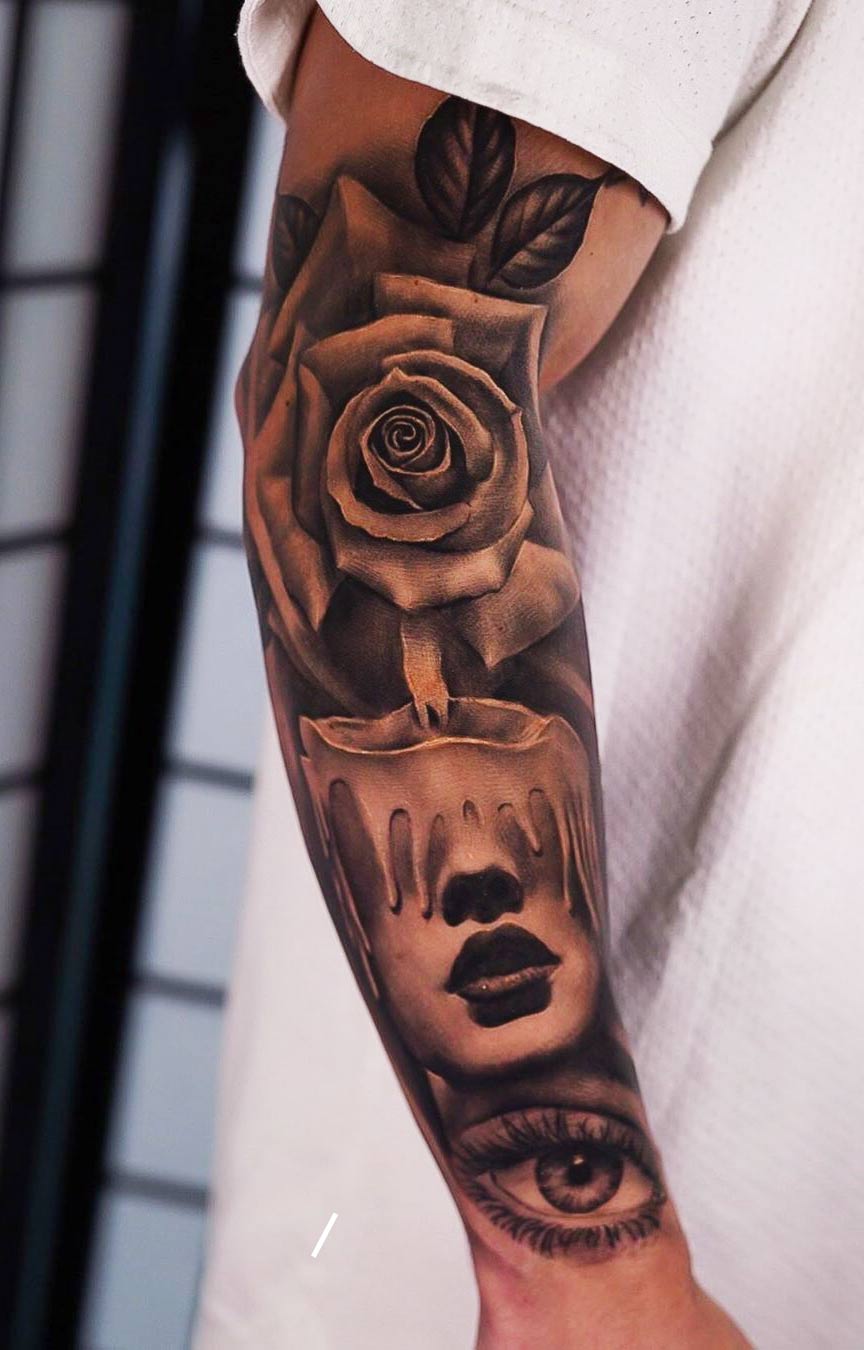 tatuaje masculino en el brazo 116