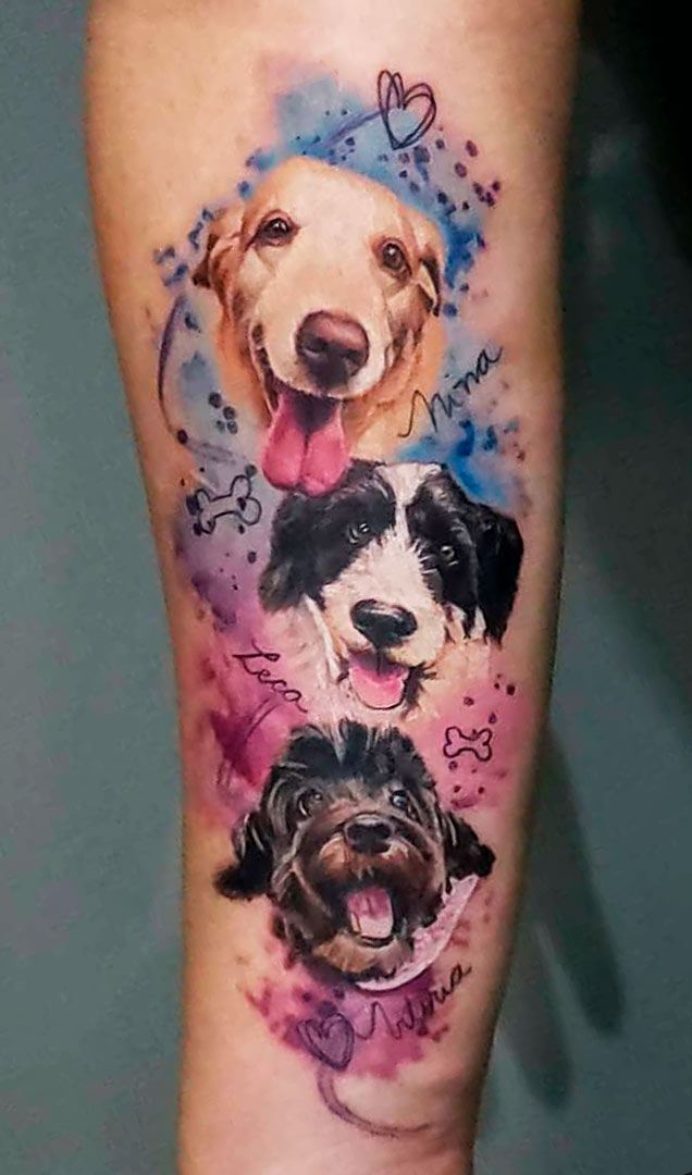 tatuaje perro para mujer 01