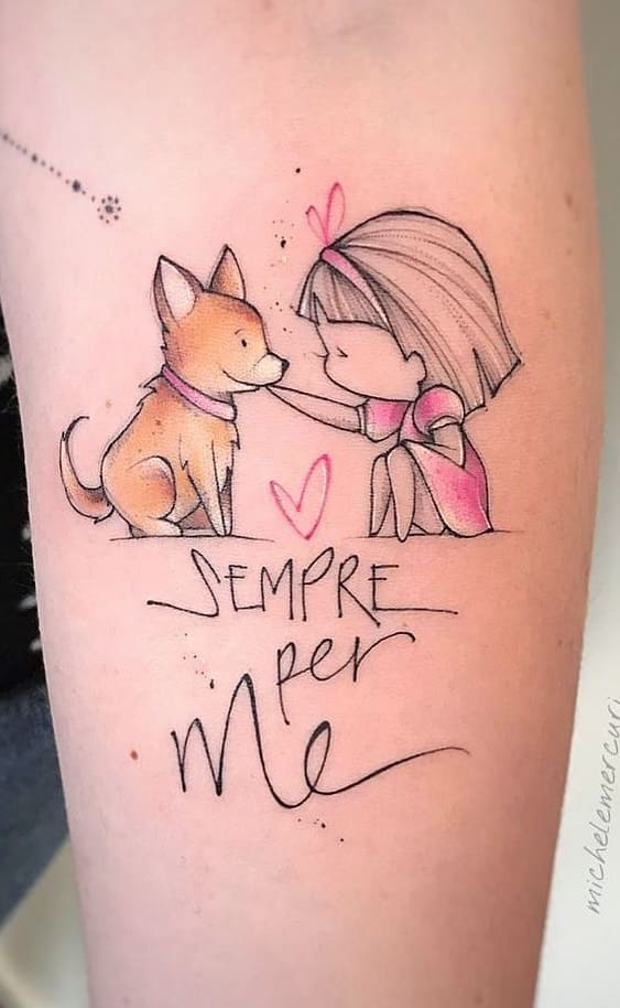 tatuaje perro para mujer 03