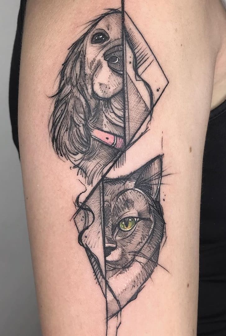 tatuaje perro para mujer 04