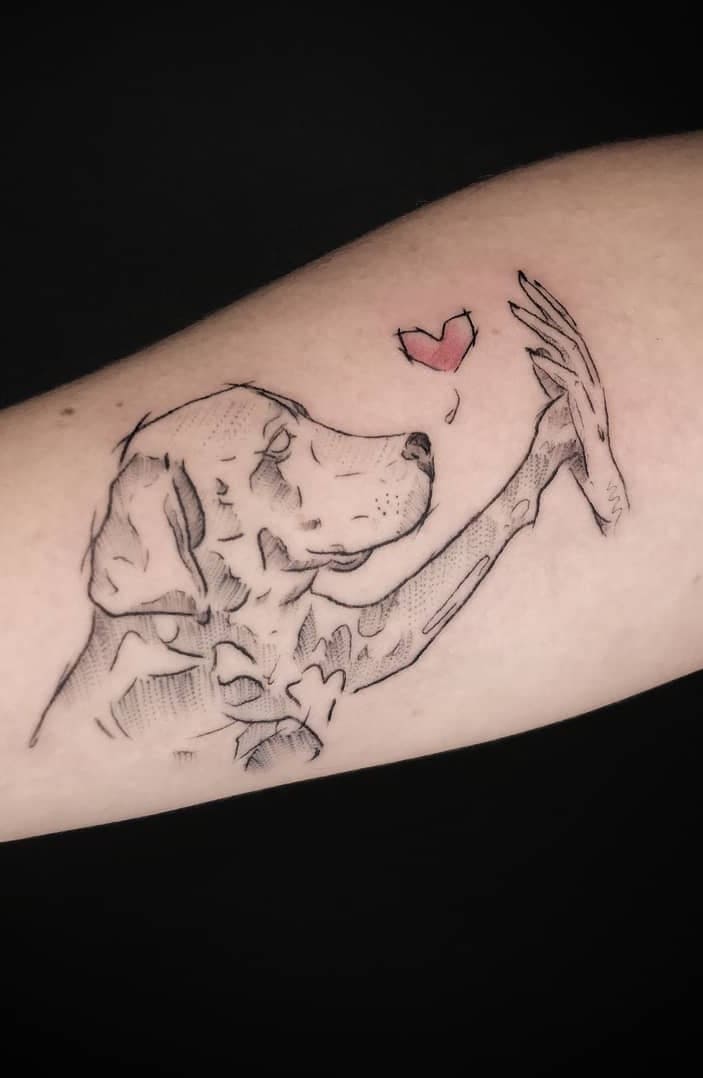 tatuaje perro para mujer 06
