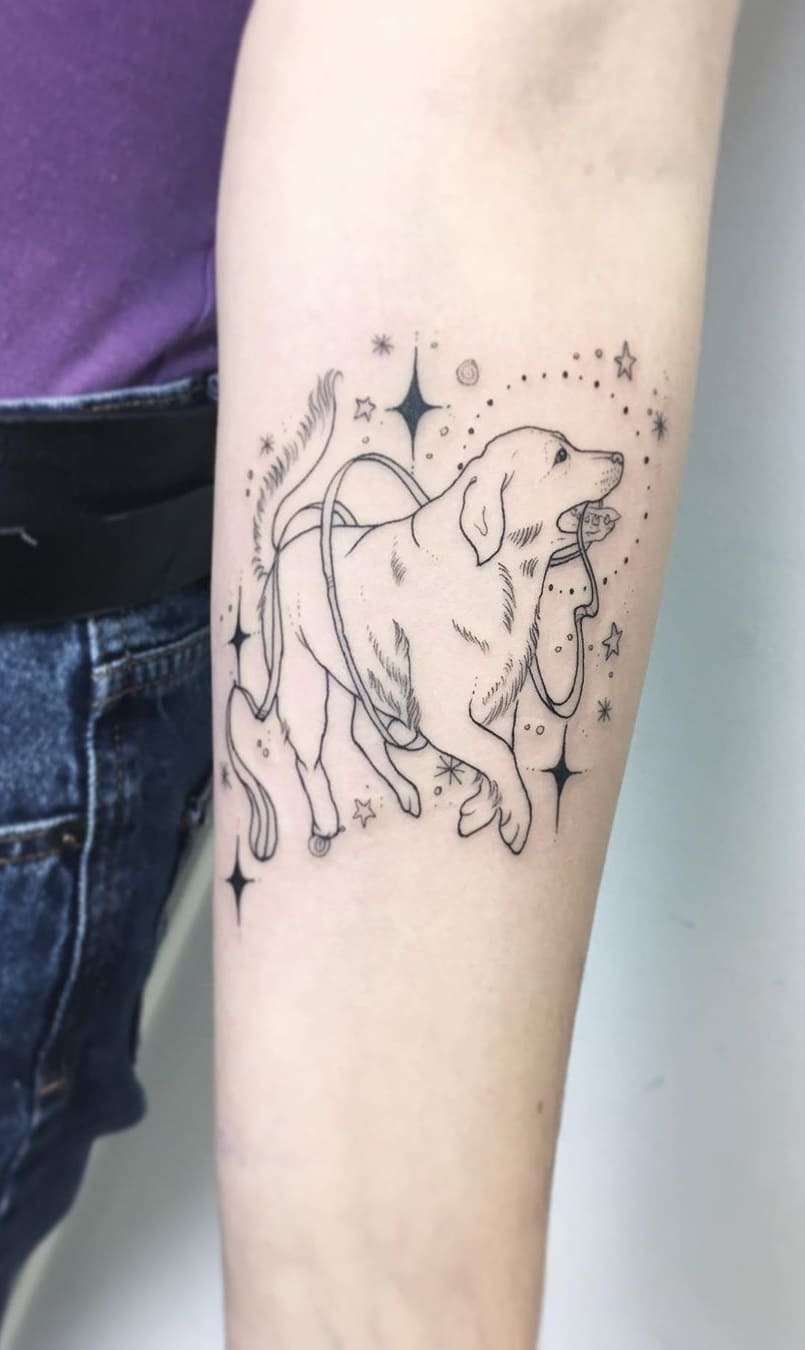 tatuaje perro para mujer 07