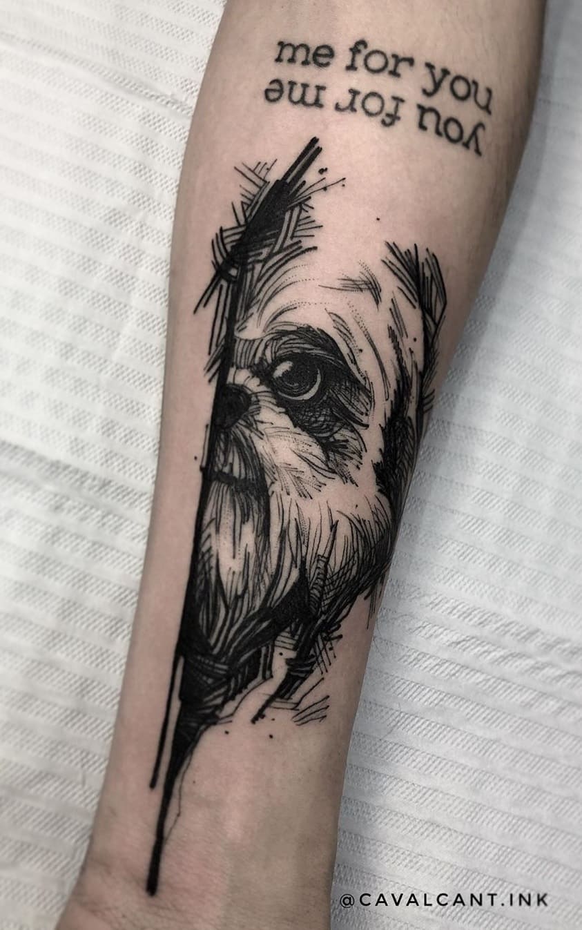 tatuaje perro para mujer 10