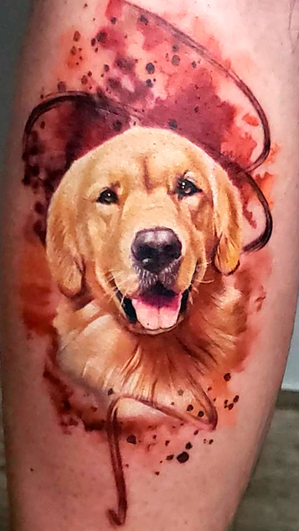 tatuaje perro para mujer 12