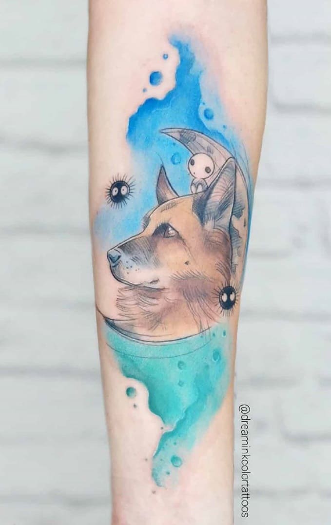 tatuaje perro para mujer 13