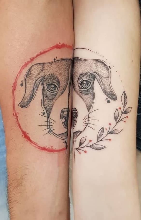 tatuaje perro para mujer 15