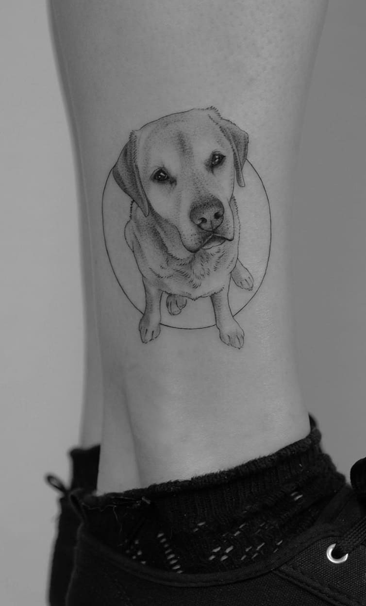 tatuaje perro para mujer 18