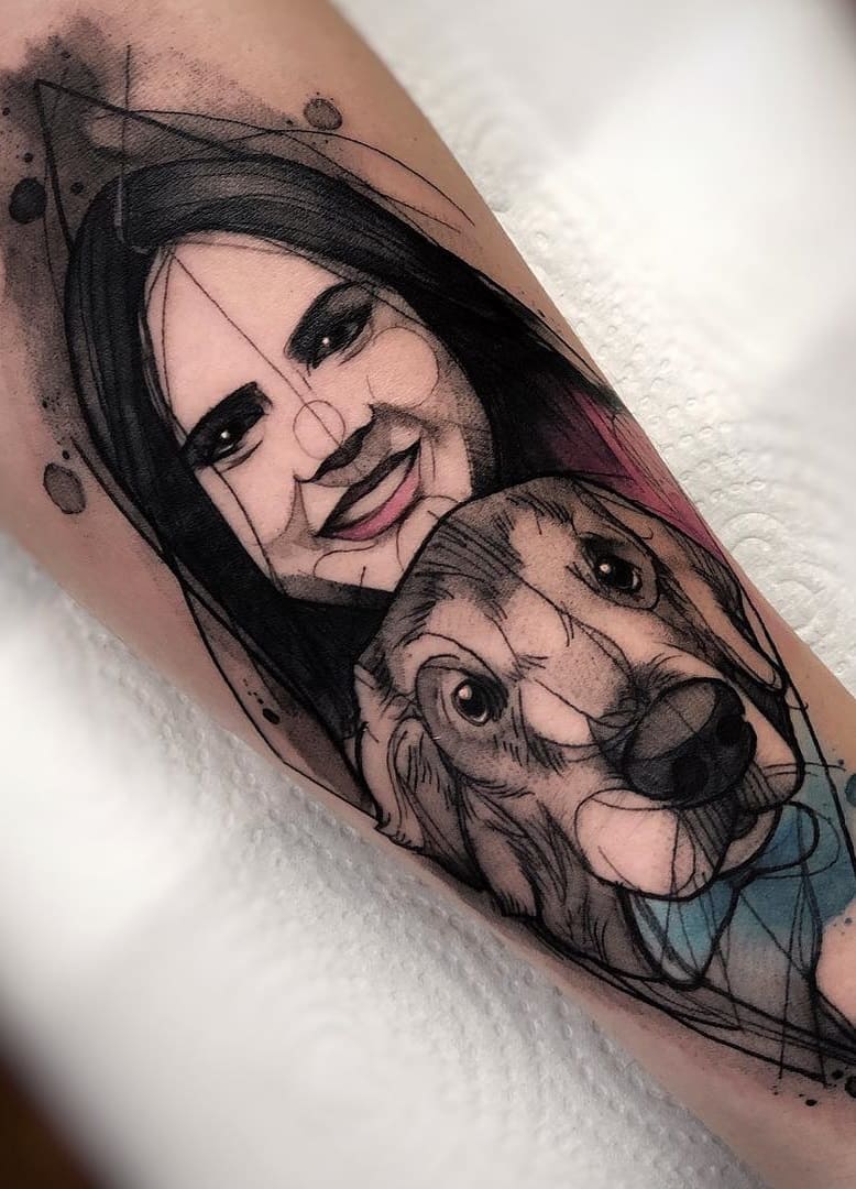 tatuaje perro para mujer 21