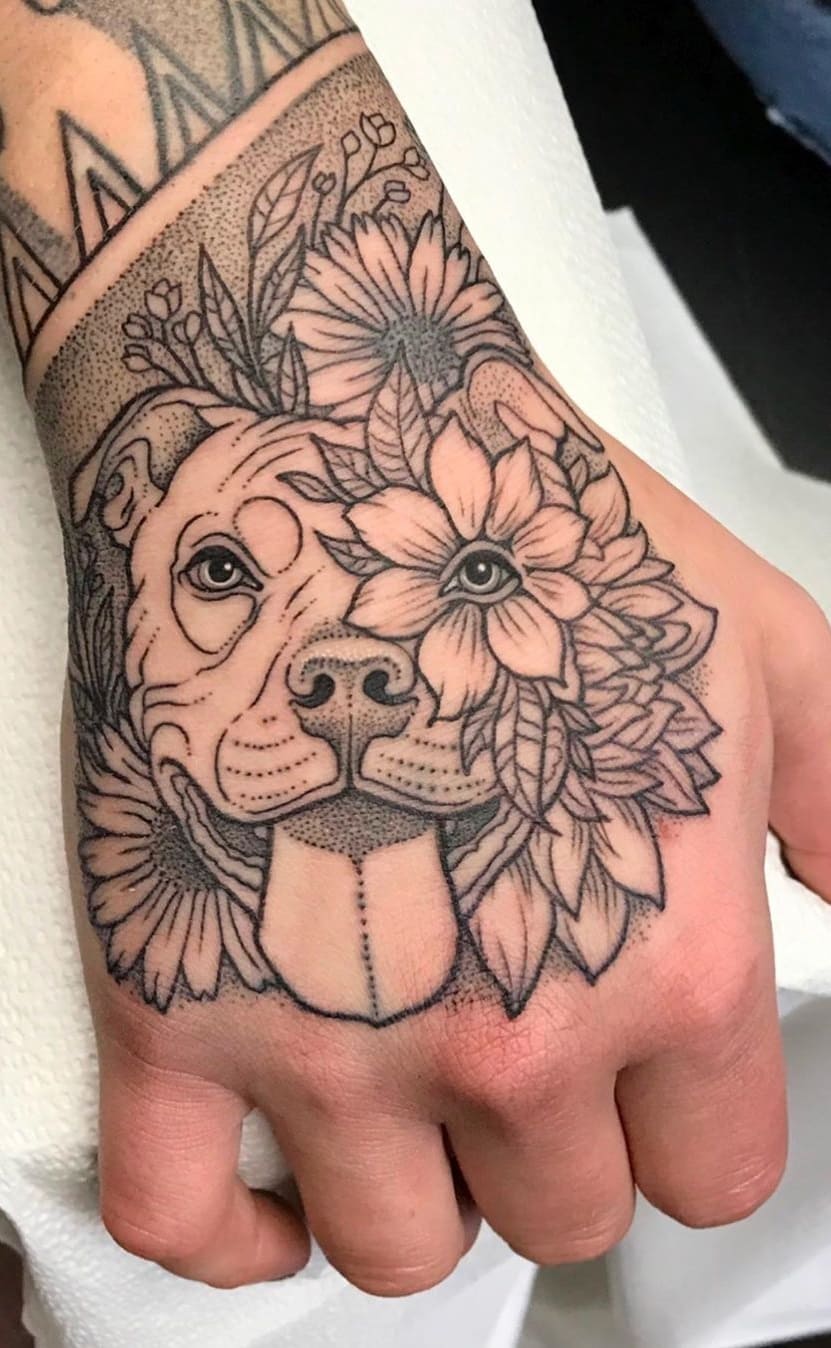 tatuaje perro para mujer 23
