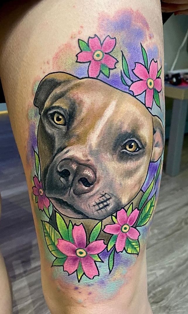 tatuaje perro para mujer 25