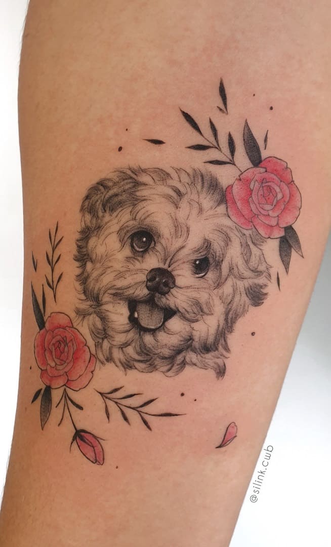 tatuaje perro para mujer 30